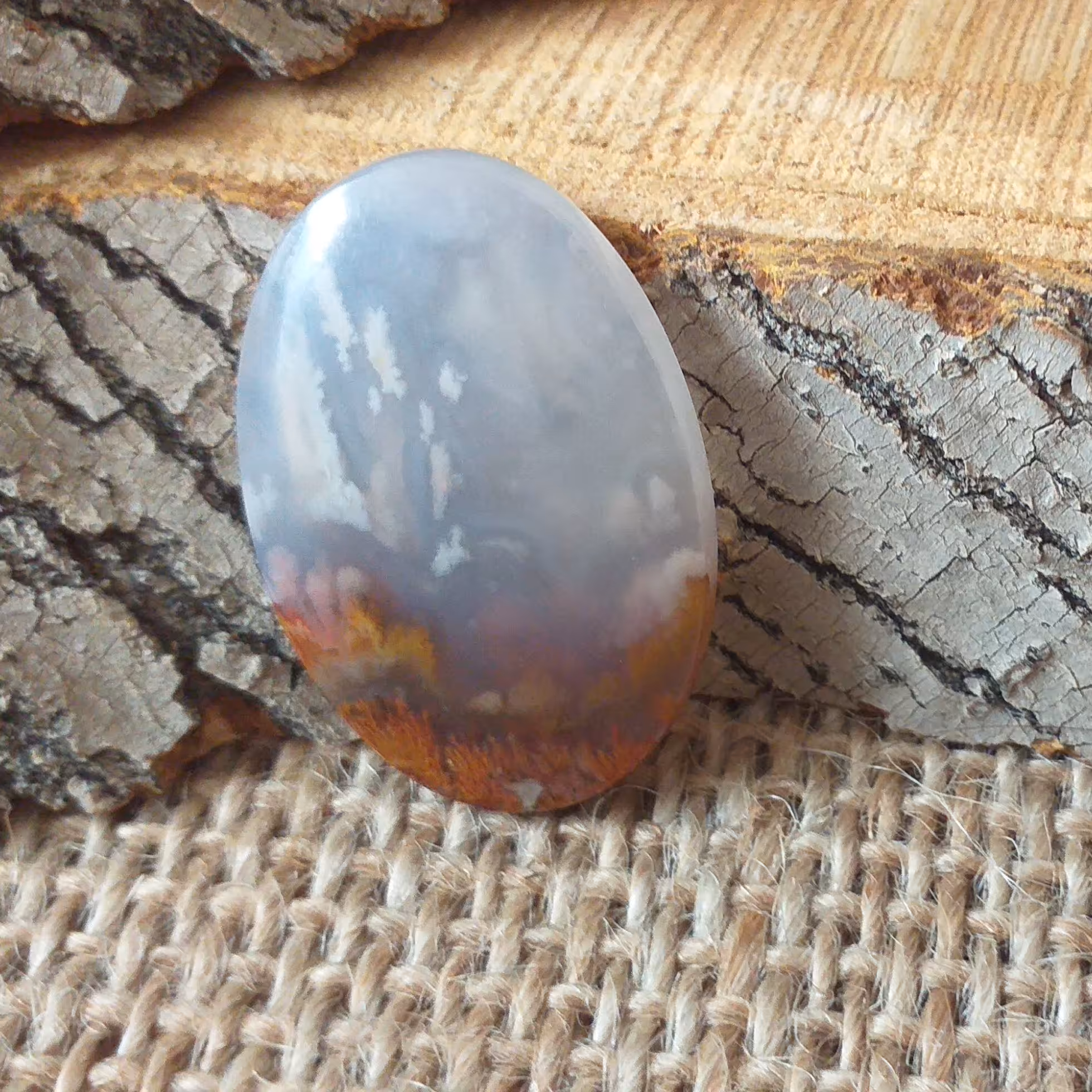 نگین عقیق شجر خزه ای سایز درشت