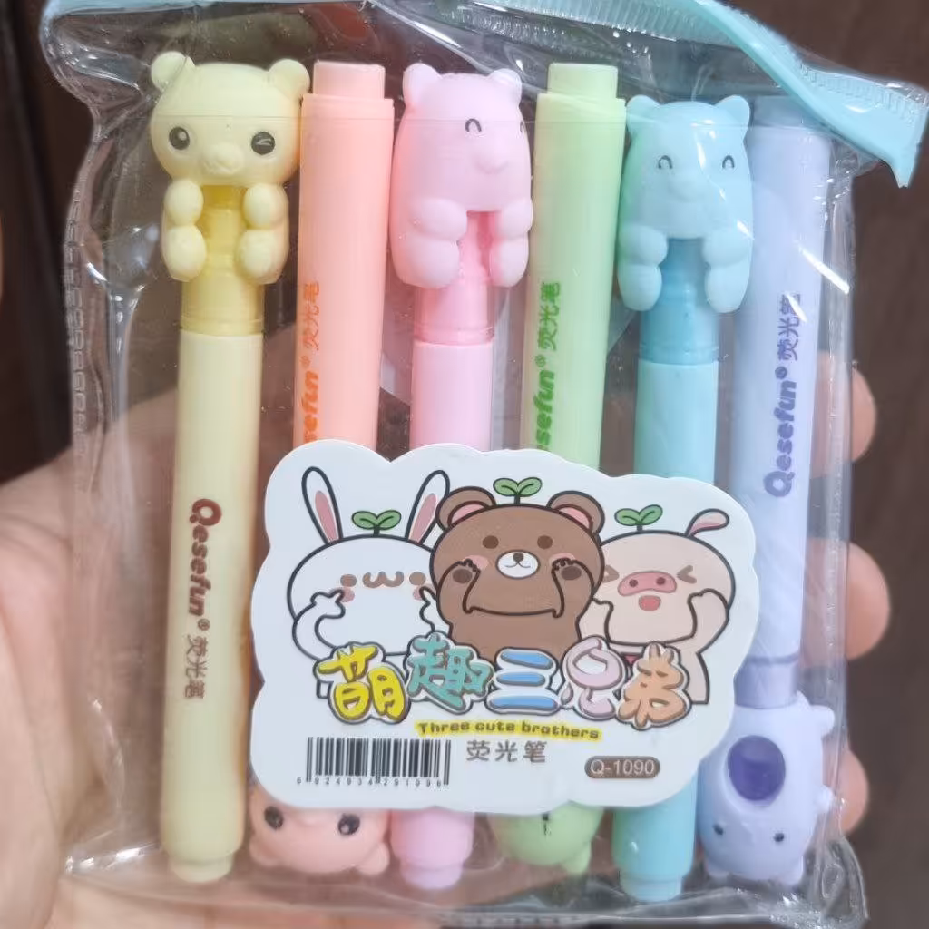 ماژیک هایلایتر 6عددی  خرسی