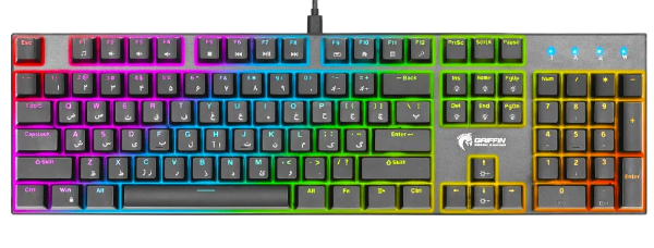کیبورد سیمی گیمینگ Green مدل GK802-RGB با سوییچ آبی