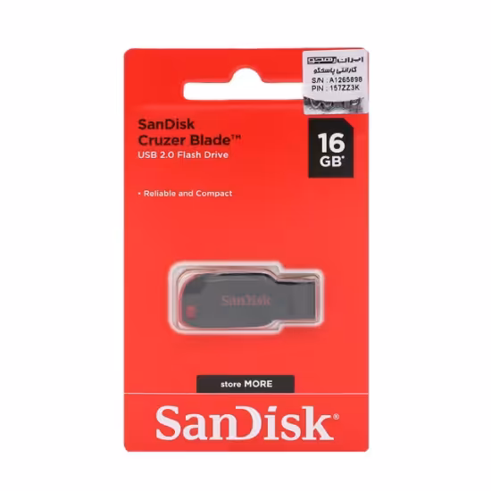 فلش مموری سن دیسک مدل Cruzer Blade CZ50 ظرفیت 16 گیگابایت