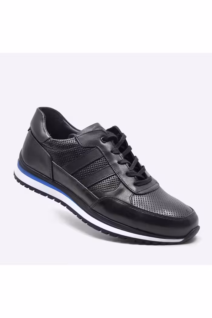 کفش های کژوال مشکی مردانه سیاه چرمی 9832 100 Fosco