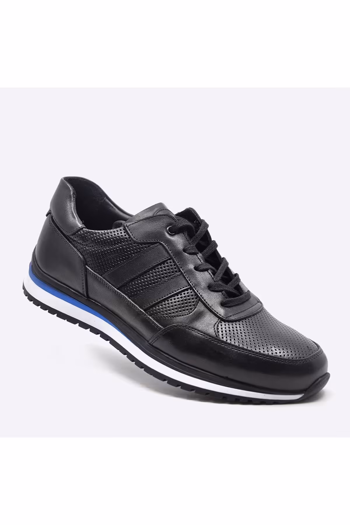 کفش های کژوال مشکی مردانه سیاه چرمی 9832 100 Fosco