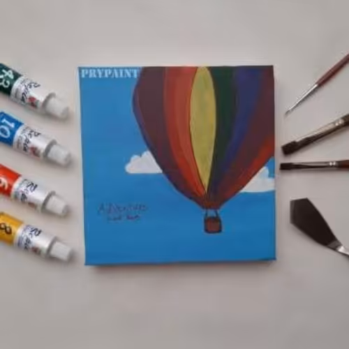 تابلو نقاشی رنگ و روغن طرح بالن