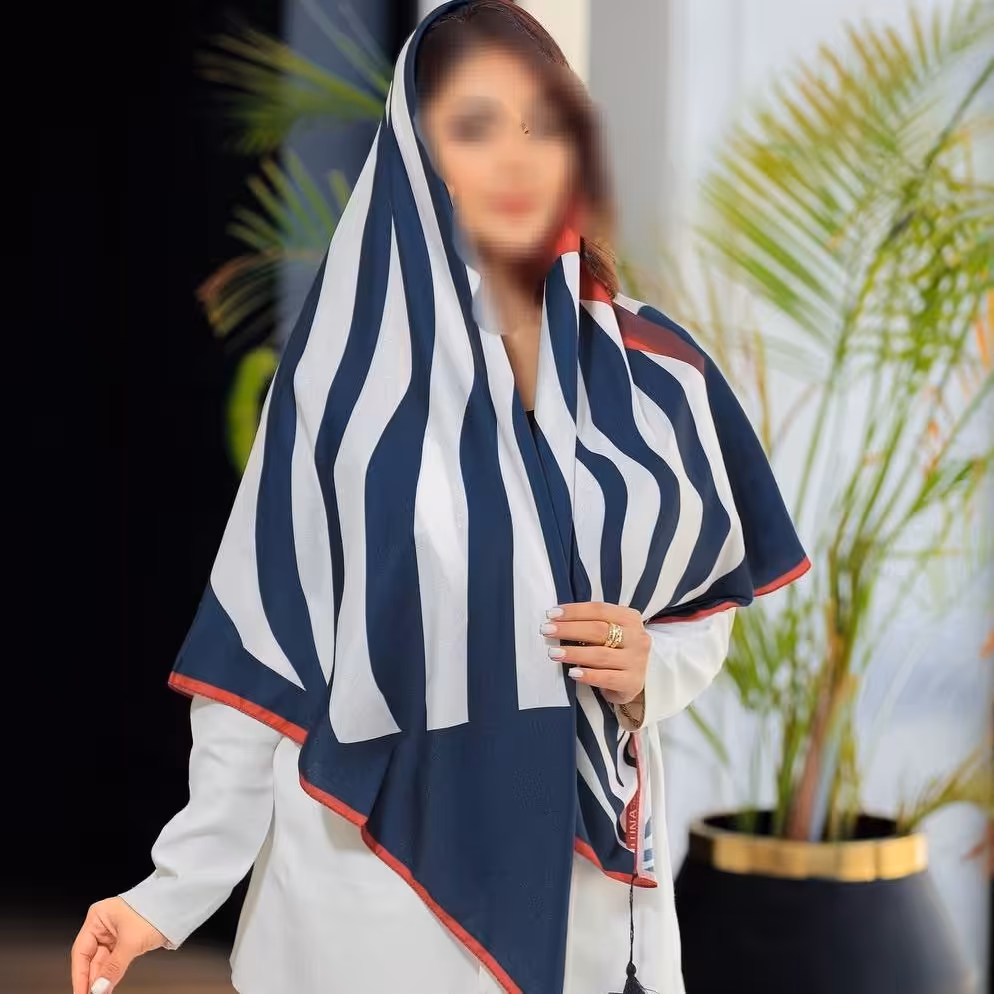 روسری نخی پاییزه منگوله دار  3 رنگ زیبا