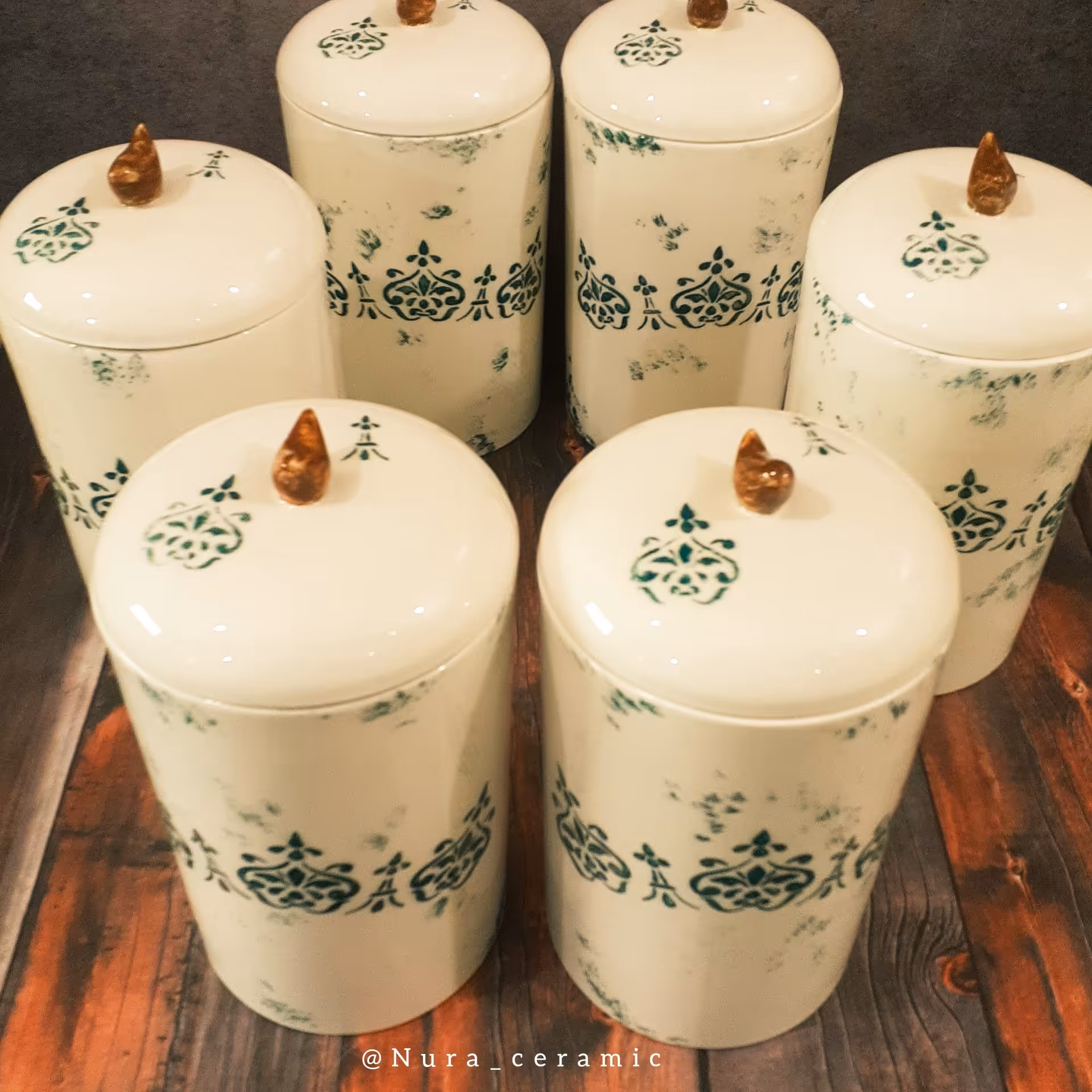 بانکه سرامیکی سایز بزرگ 6 عددی (پس کرایه)