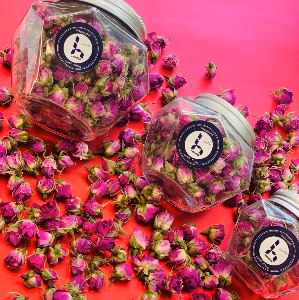 غنچه گل محمدی خشک شده  منطقه کاشان سایز متوسط