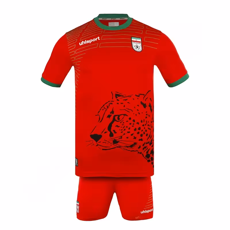 ست نوستالژی یوزپلنگ لباس فوتبال دوم تیم ملی ایران آلشپرت | قرمز