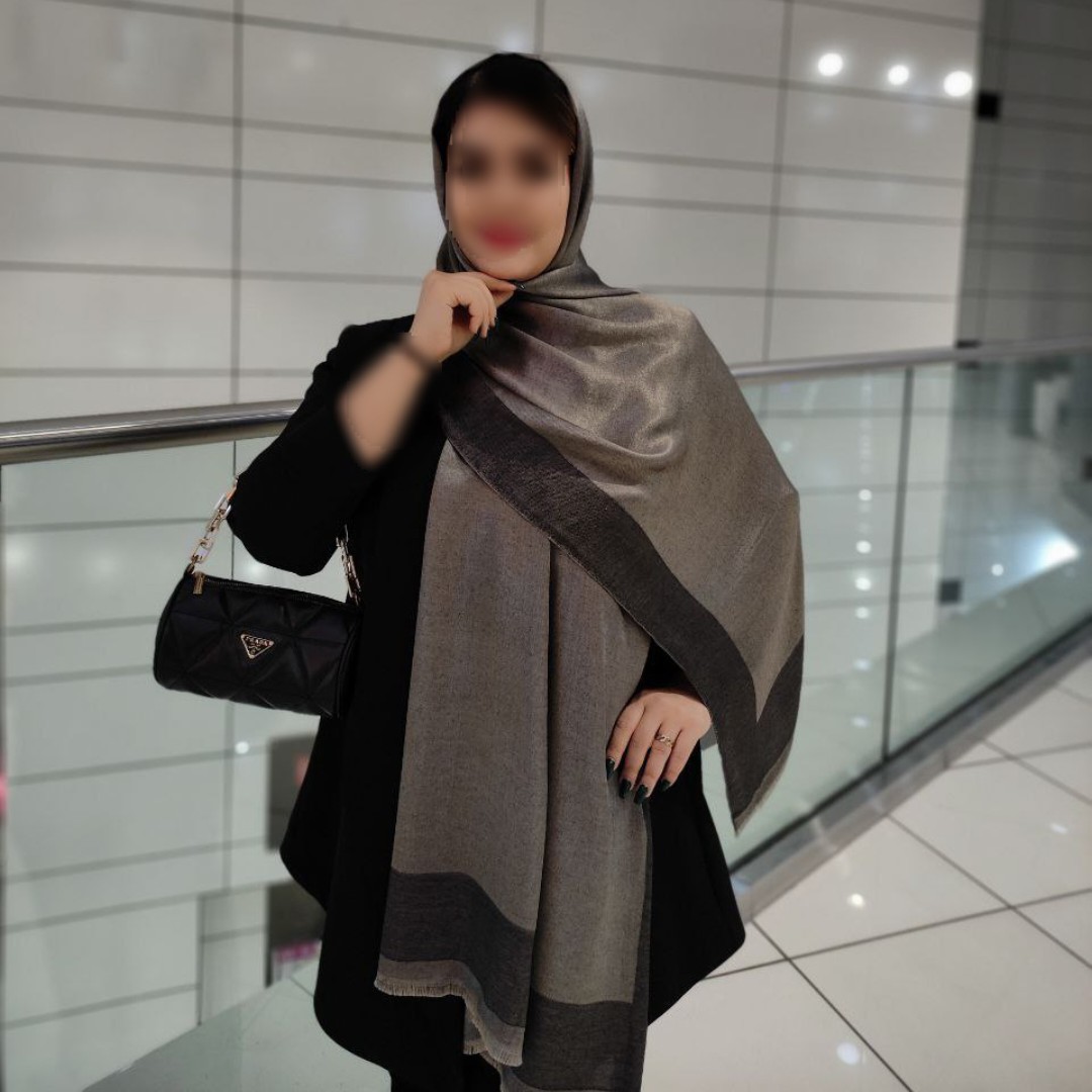 شال بامبو دورو رنگ خاکی ارسال رایگان 