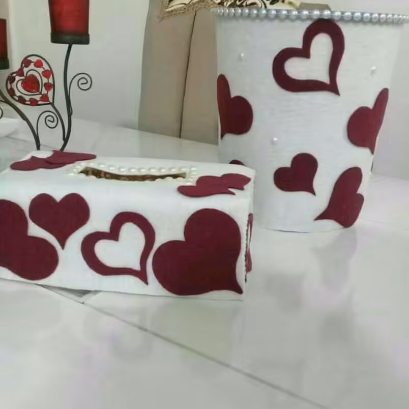 سطل و جادستمالی نمدی طرح قلب