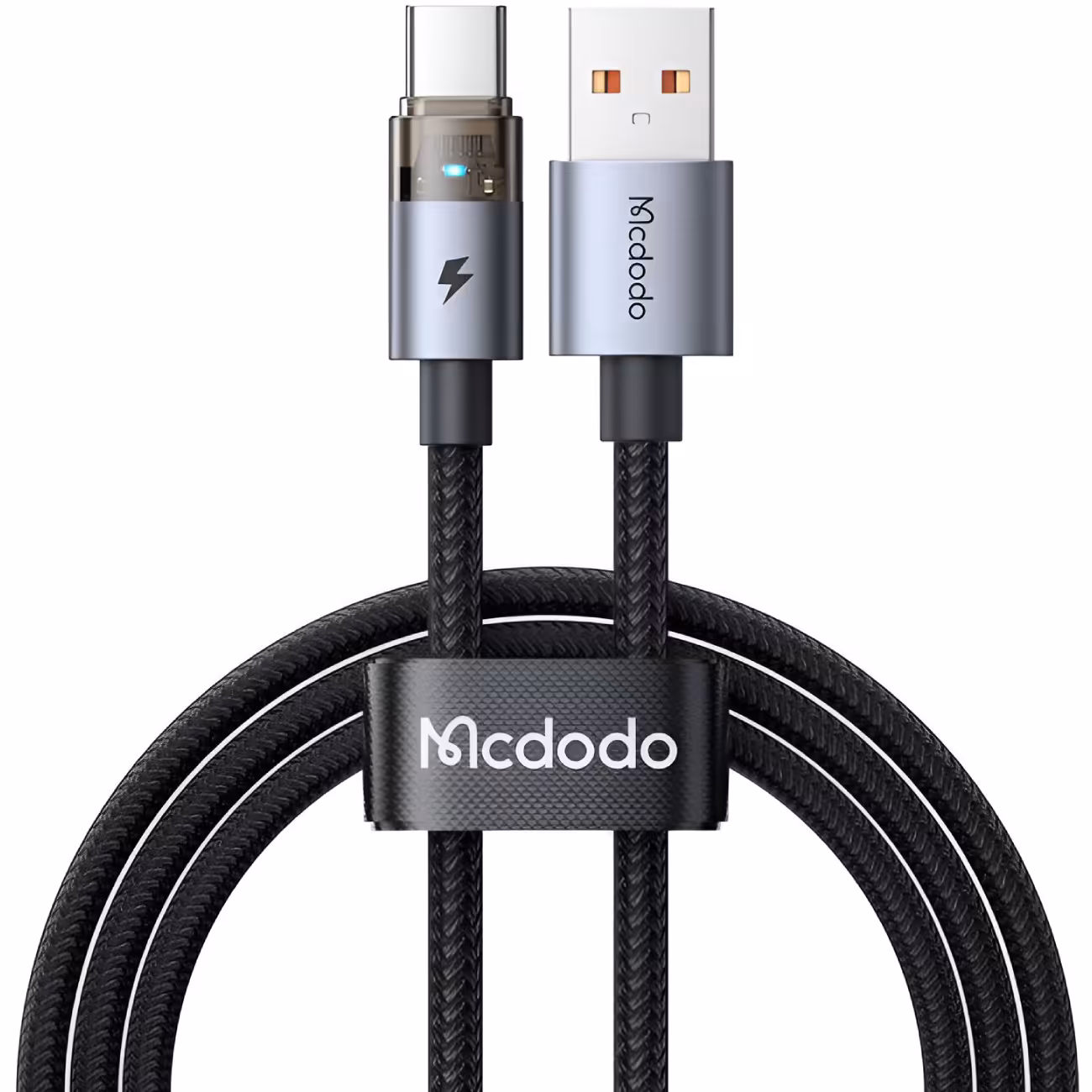 کابل سوپر فست شارژ یو اس بی به تایپ سی شفاف 100 وات 6 آمپر 1.2 متری مک دودو CA-689