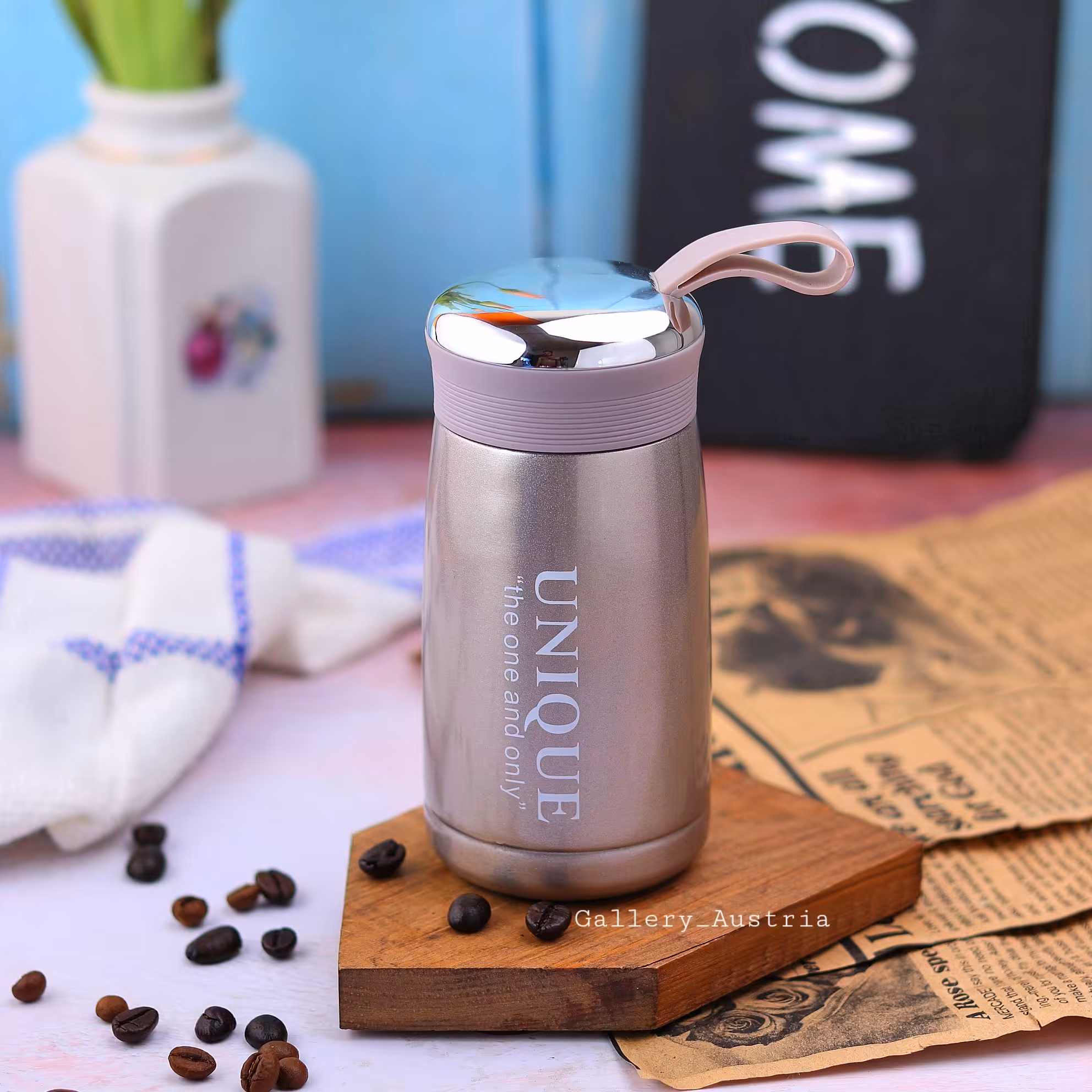 مینی فلاسک یونیک استیل 304 دوجداره بدون نشتی حجم 280 میل بسیار مناسب برای قهوه 