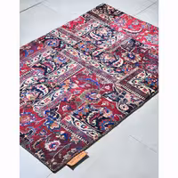 کلاژ فرش دستبافت دو متری امیرخیز مدل تکه دوزی کد 108805