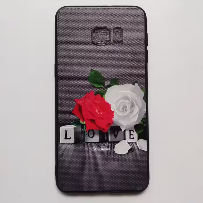 قاب طرحدار گل مناسب گوشی سامسونگ S6 edge plus
