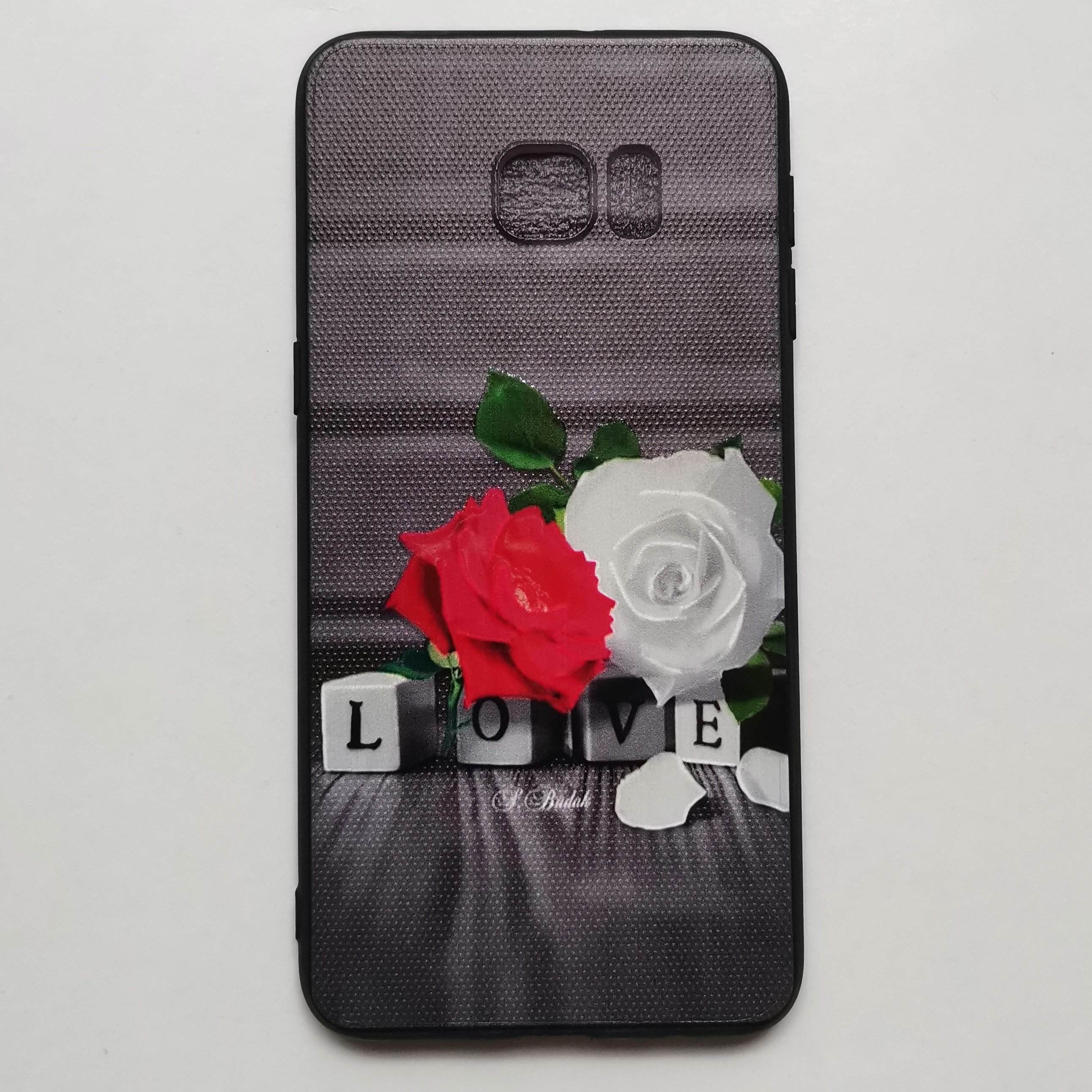 قاب طرحدار گل مناسب گوشی سامسونگ S6 edge plus