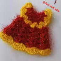 اسکاچ طرح پیراهن زیبا و با کیفیت و به صرفه با کاموای سوزنی