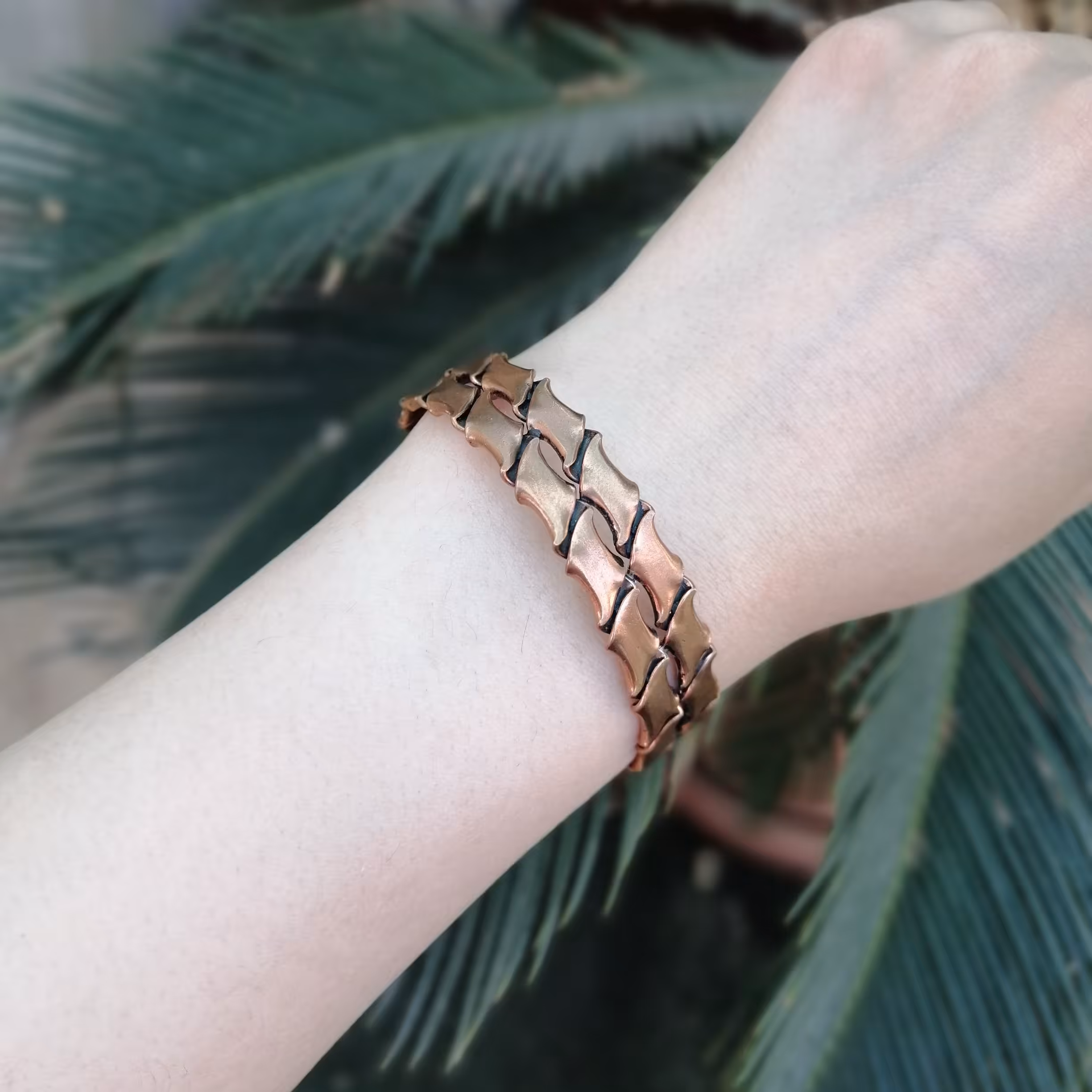 دستبند زنجیری مسی زنانه و مردانه