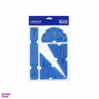 ست ژله ای خط کش گونیا نقاله آریا (Arya) کد 8038