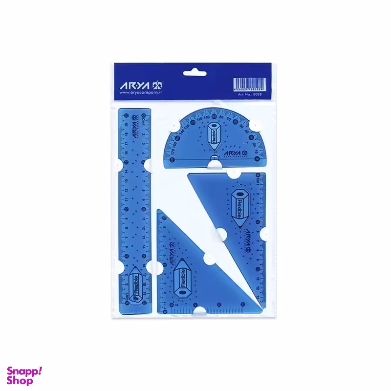 ست ژله ای خط کش گونیا نقاله آریا (Arya) کد 8038