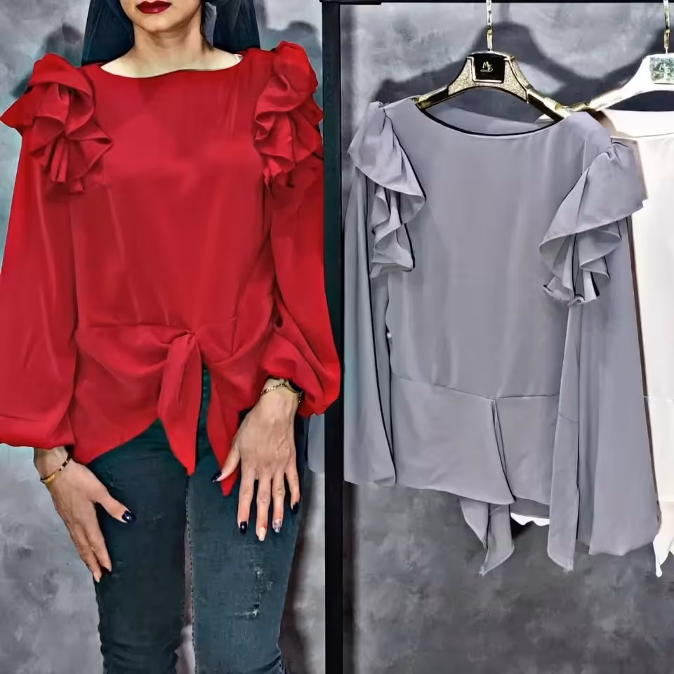 شومیز زنانه.پارچه الیزه. سه سایزی.در چهار رنگ مختلف