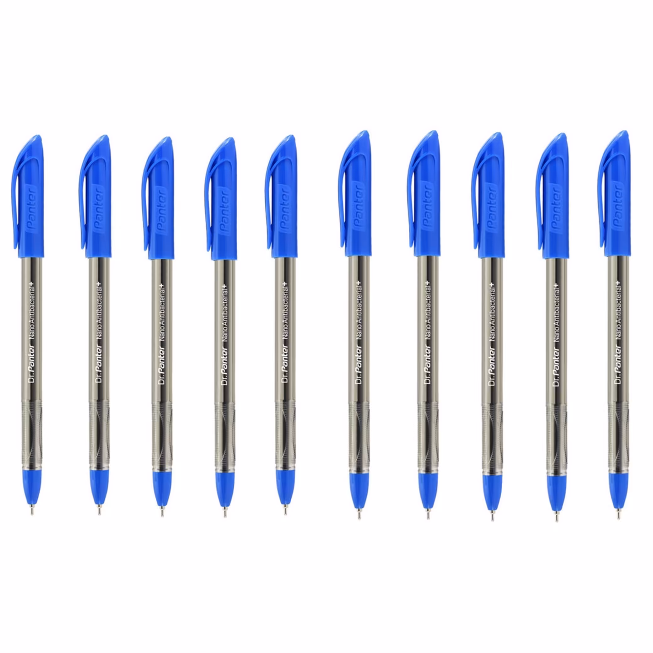 خودکار پنتر مدل آنتی باکتریال کد DP-105 - نوک 0.7mm - بسته 10 عددی - آبی