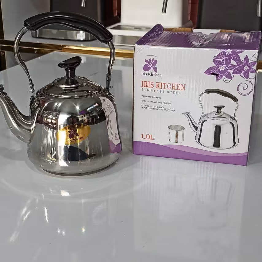 قوری رو گازی استیل خارجی 1لیتر