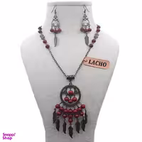 نیم ست زنانه لاچو (Lacho) مدل پر قرمز کد GG-03