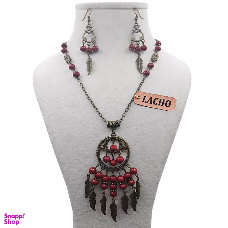 نیم ست زنانه لاچو (Lacho) مدل پر قرمز کد GG-03