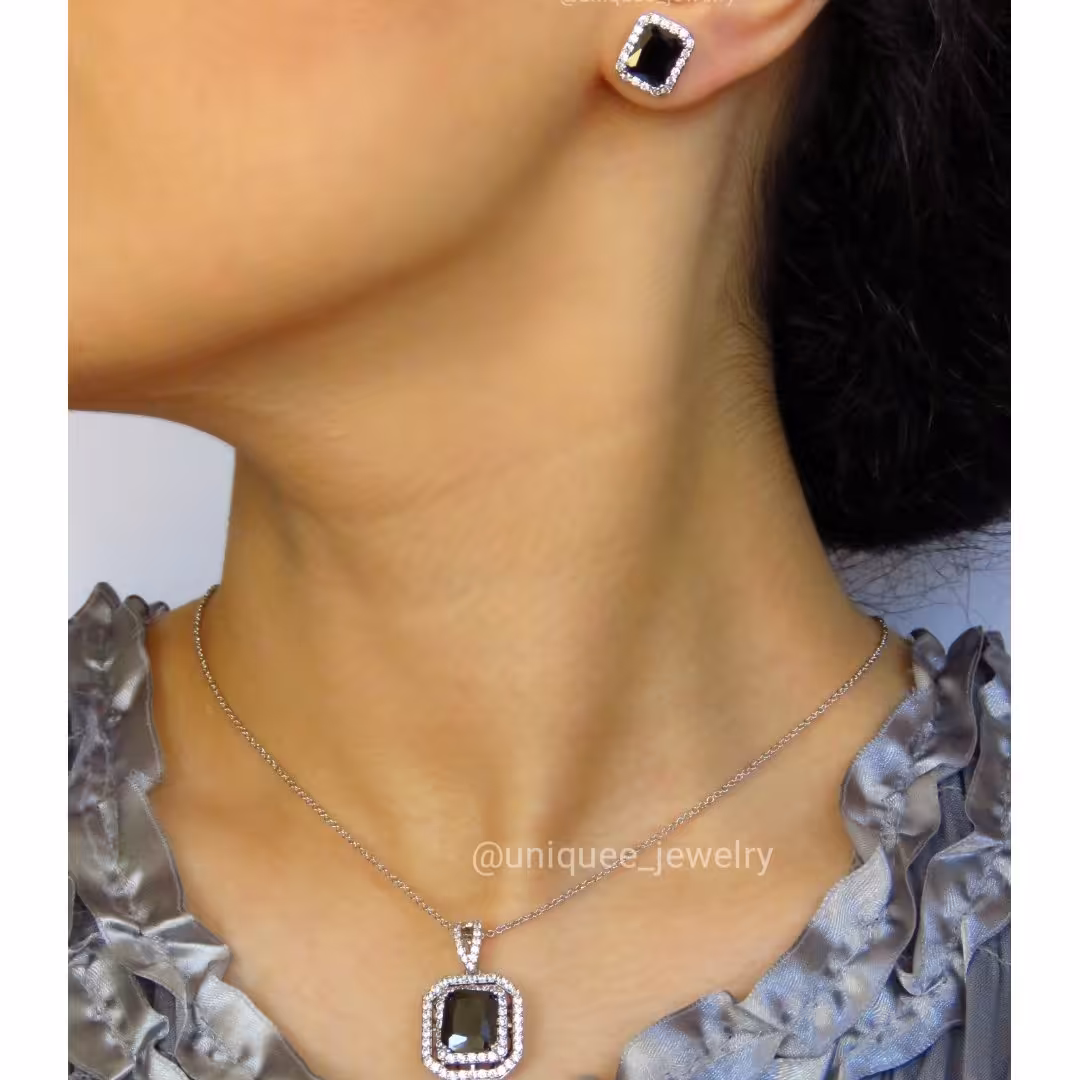 نیم ست ژوپینگ با سنگ های سووارووسکیِ رنگی