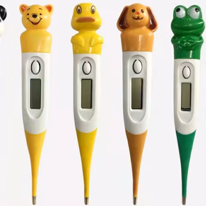 تب سنج دیجیتال عروسکی در  طرح های متفاوت تبسنج مناسب نوزاد تا بزرگسال 