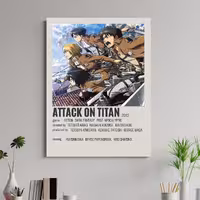 تابلو شاسی طرح انیمه اتک آن تایتان  ATTACK ON TITAN سایز 76 در 120 کد 1217