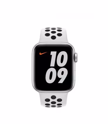 ساعت هوشمند اپل واچ نایکی پلاس سری SE مدل Silver Aluminum Case With Pure Platinum Black Nike Sport Band 40mm