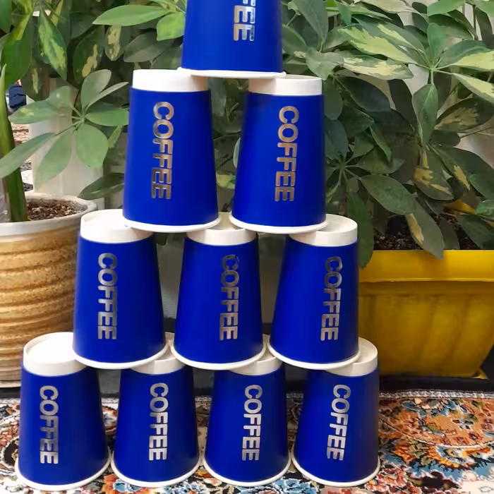 لیوان کاغذی هالودوجداره 21 تایی یکبارمصرف