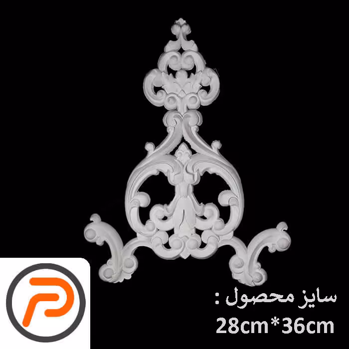 گل تزیینی طرح منبت pvc کد B170