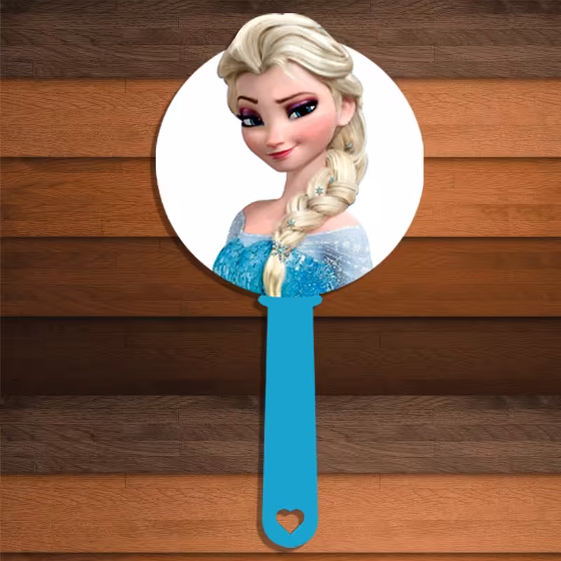 آینه دسته دار چوبی فانتزی  السا