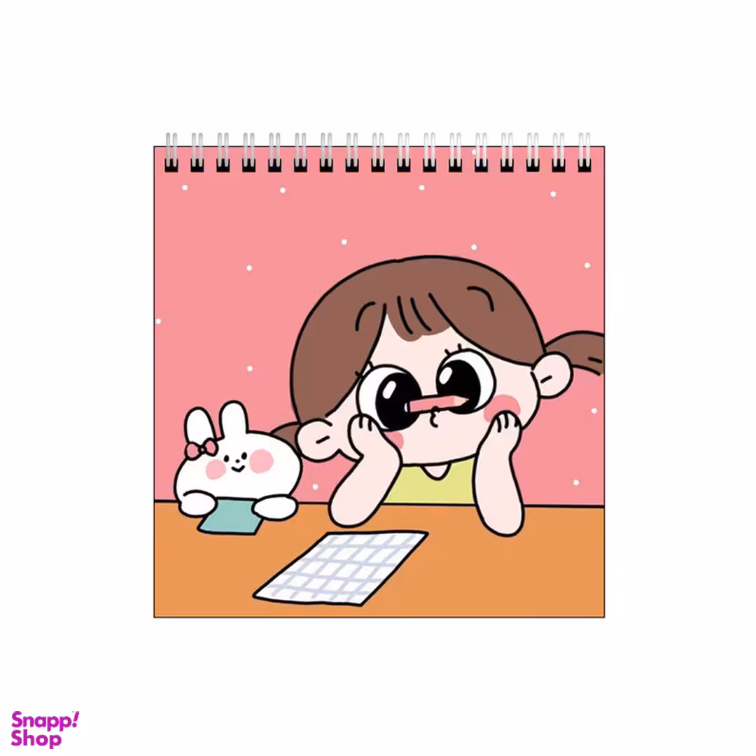 دفتر طراحی بامبیلیپ طرح دختر و مشق و خرگوش کد 4067717