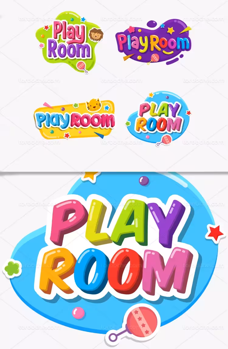 وکتور لوگوی اتاق بازی کودک | گرافیک با طعم تربچه