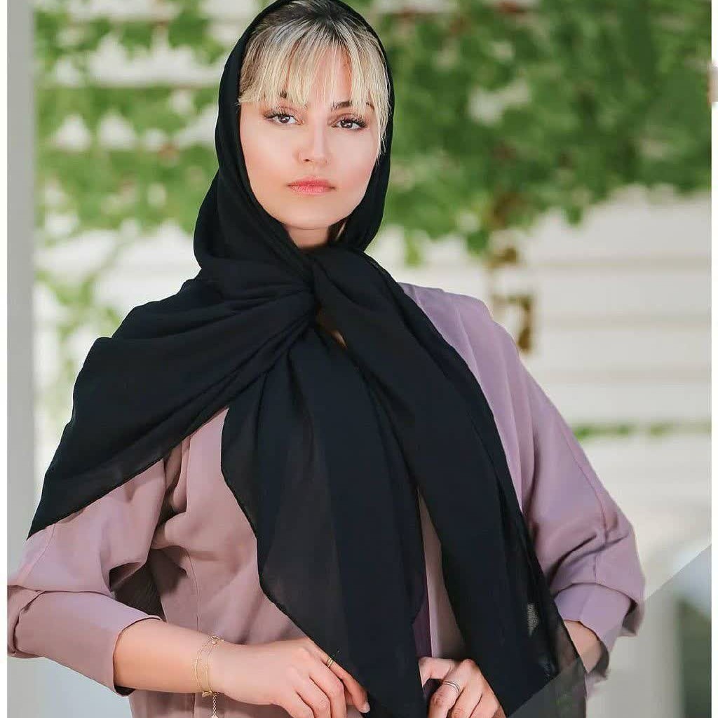 عمده روسری کرپ حریر ساده