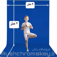 پرده آبی سایز  2 متر(عرض) در 2 متر(ارتفاع)متر  (فون عکاسی) (پس کرایه)