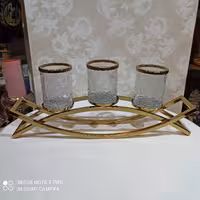 شمعدانی شمعدانی سه شعله شمعدانی فلزی لاله آبگز