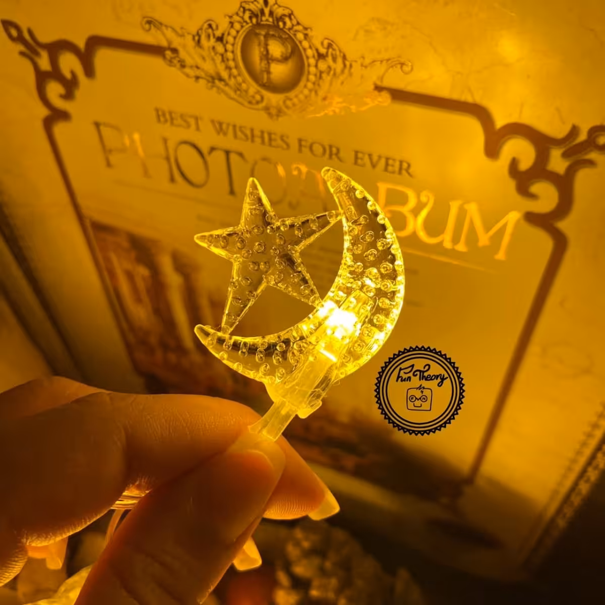 ریسه سوزنی آفتابی برقی ماه و ستاره 20لامپ 4متری با رقص نور 8حالته