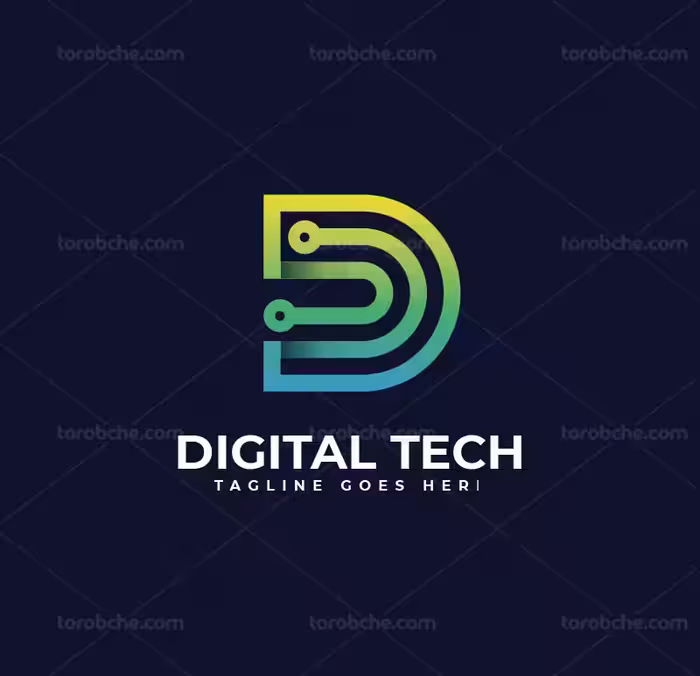 لوگو فناوری دیجیتال | گرافیک با طعم تربچه