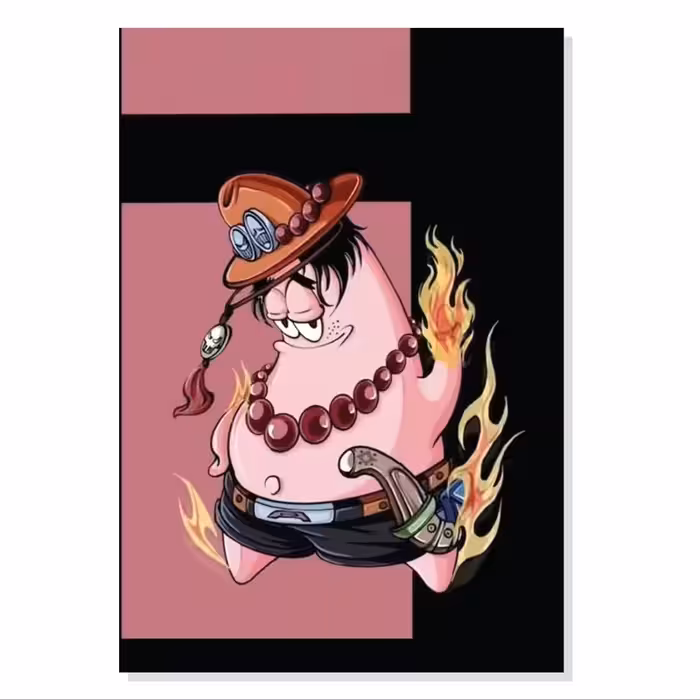 تابلو. شاسی طرح باب اسفنجی پاتریک و وان پیس ایس مدل M0257