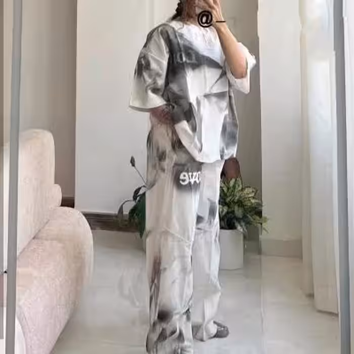 ست گلکسی تیشرت شلوار فری سایز