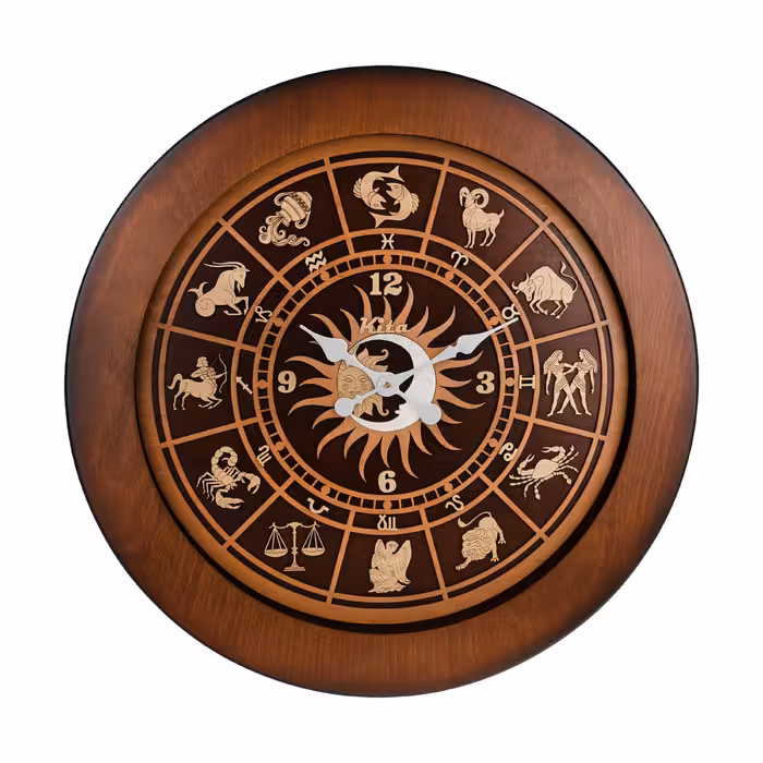 ساعت دیواری چوبی مدل کیتا رویال کد CKS 617-C40 - (قطر 40 cm)