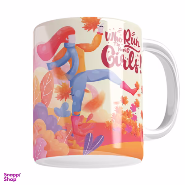 ماگ مدل جمله انگیزشی طرح دختر پاییزی