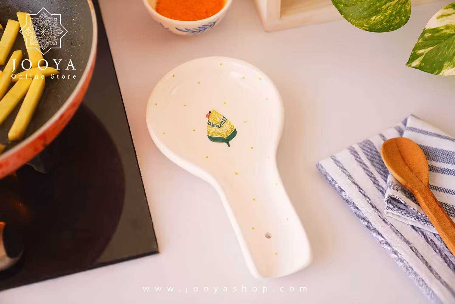 زیر قاشقی سرامیکی طرح کفشدوزک