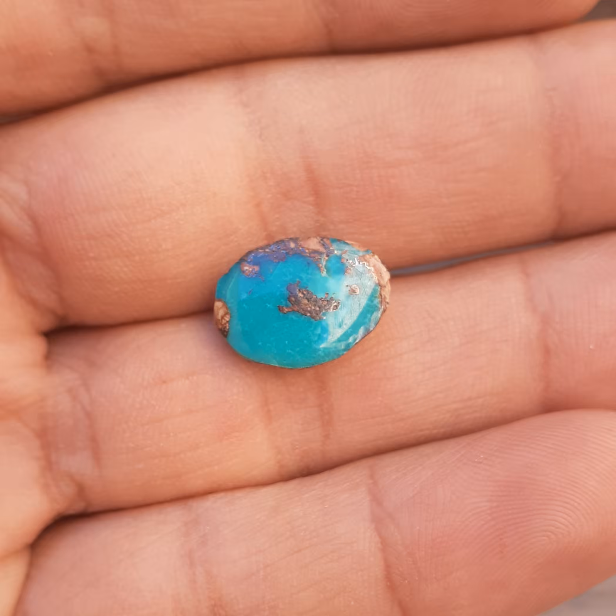 فیروزه نیشابور(پر رنگ(محک)،درجه یک فاخر)