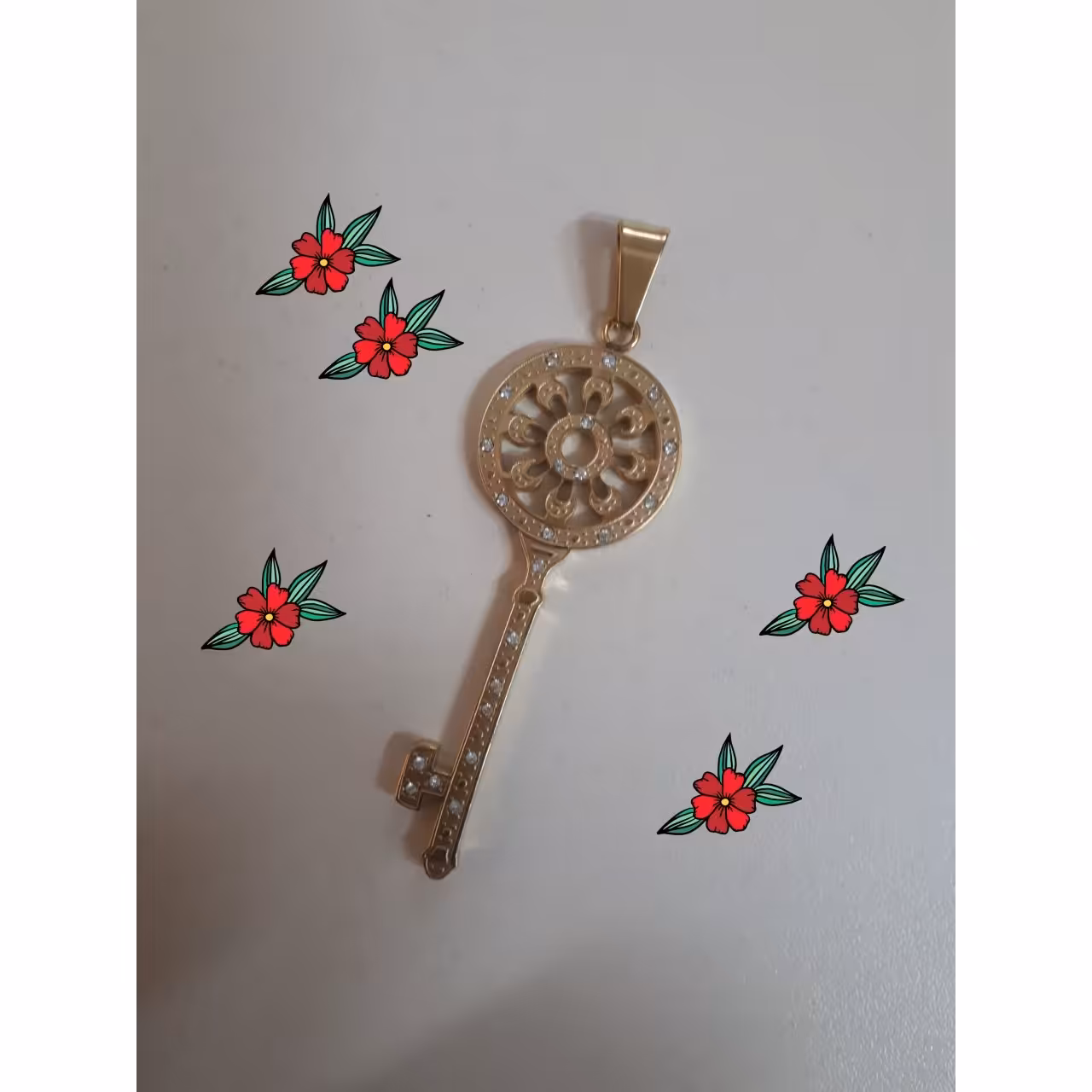 گردن آویز استیل طرح کلید مدل 668