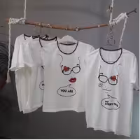 ست تیشرت زن و مرد(ست 2 عددی) مناسب برای عکاسی 