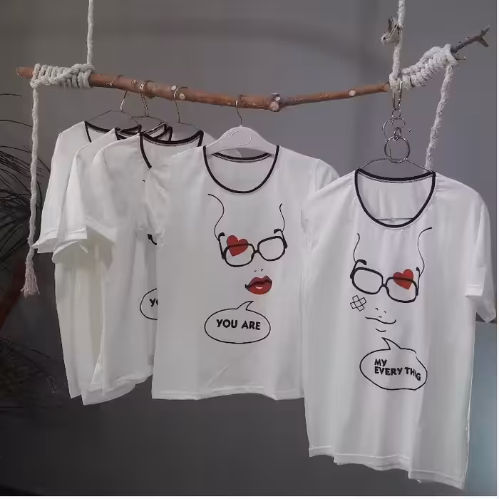 ست تیشرت زن و مرد(ست 2 عددی) مناسب برای عکاسی 